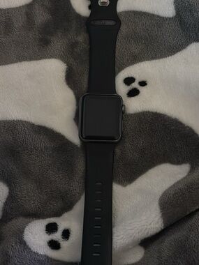 Apple Black Smartwatch with Black Sport Band